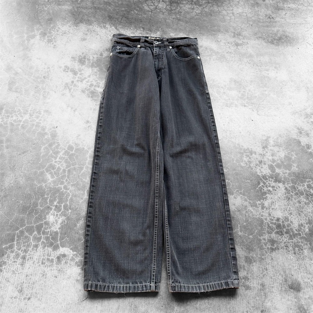 Vintage Southpole Jeans 30x30 Black Baggy Wide Leg Denim Skater Y2K 2000s